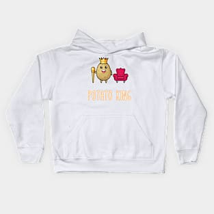 Funny Potato King Gift for Husband, Boyfriend, Son, Bestfriend Kids Hoodie